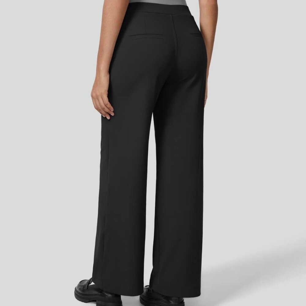 HALARA Flex Pleated Straight Leg Stretch Fit Black Work Pants Various NWOT - Picture 3 of 9